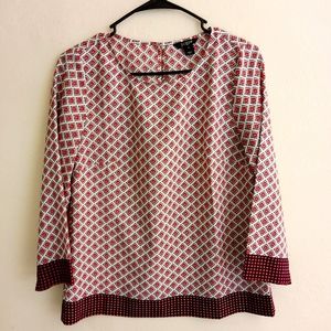 Women's J Crew 3/4 length sleeve blouse